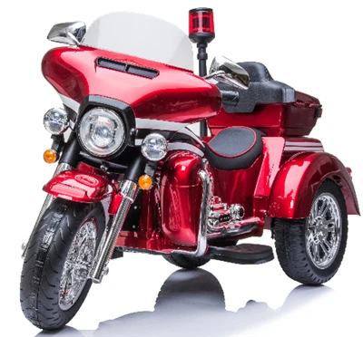 12V retro polismotorcyklar åker på bil